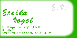 etelka vogel business card